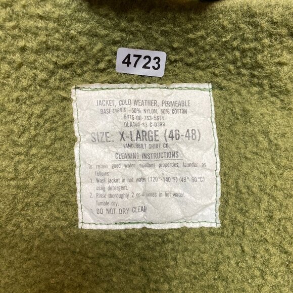 Vintage US Military A-1 Cold Weather Permeable Deck Jacket Men's XL Sherpa Lined - Picture 10 of 16